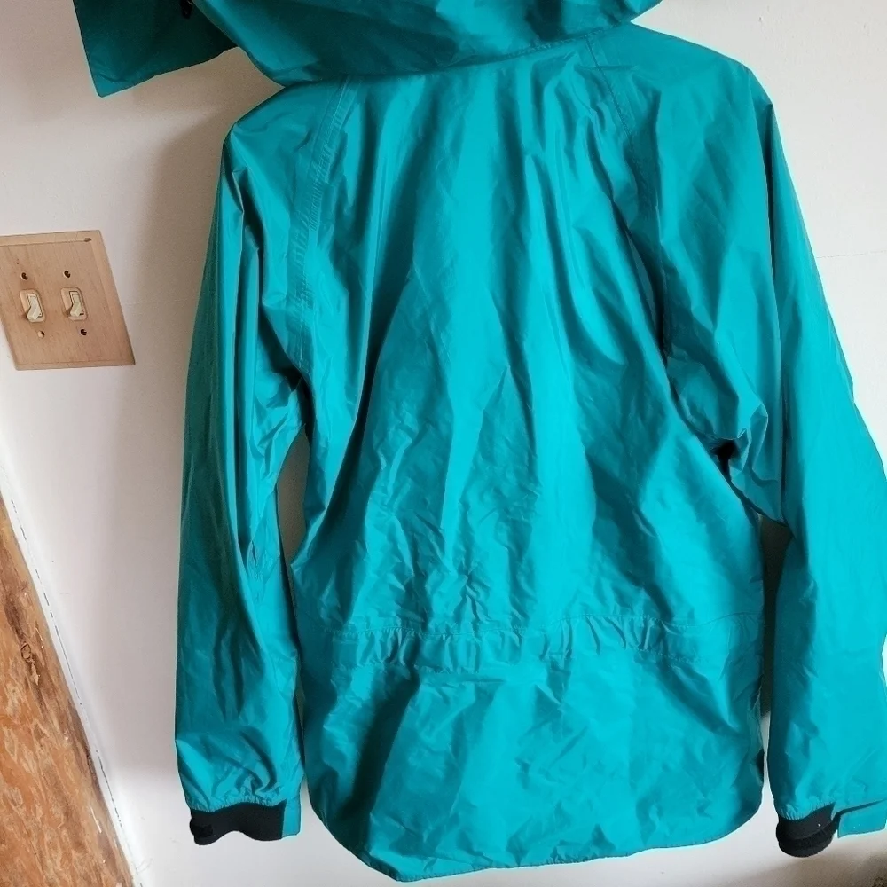 Vintage Kokatat Waterproof Jacket Green Blue Mesh Lined L Large